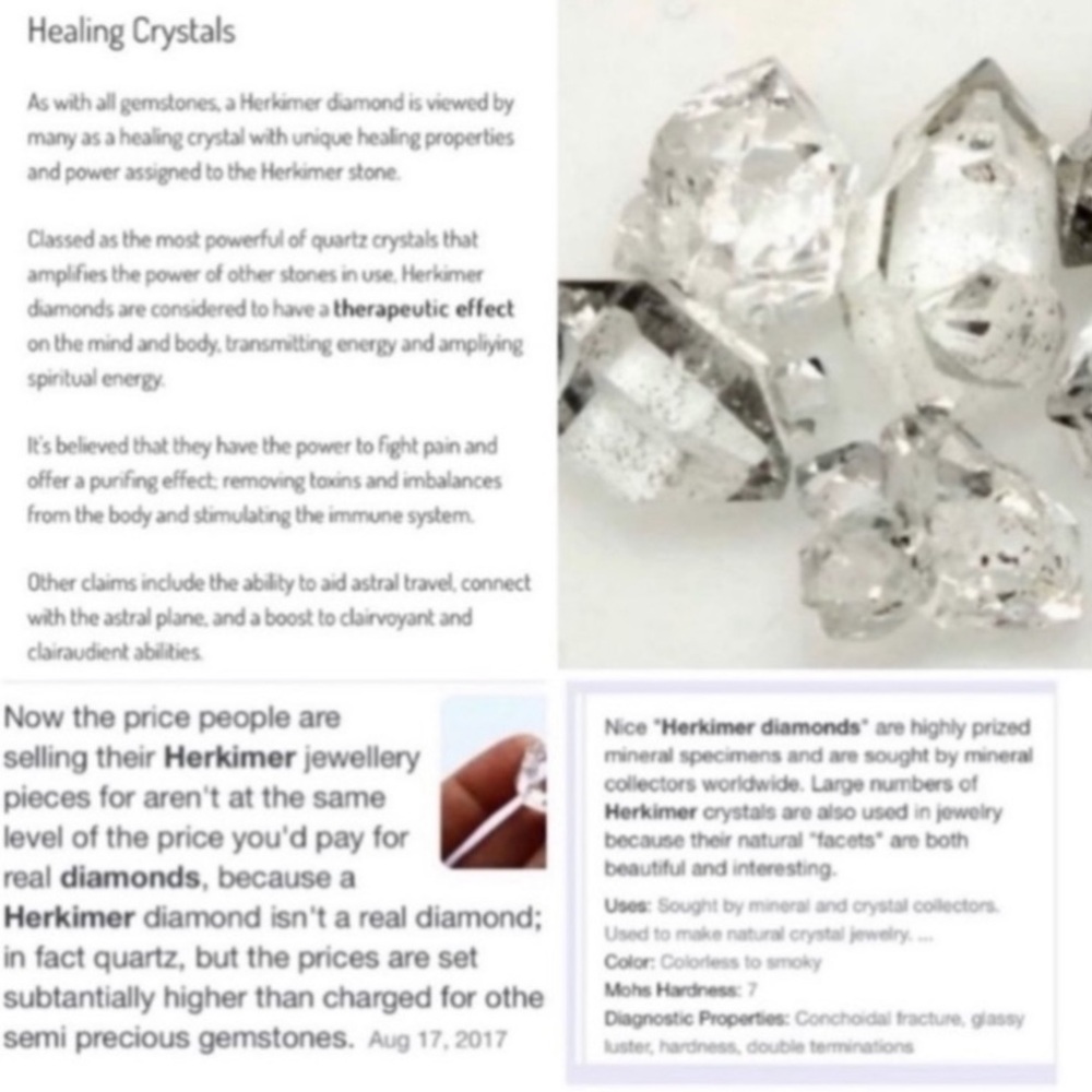 Genuine herkimer diamonds crystal quartz clear cz boho earrings rhinestone - Picture 9 of 11